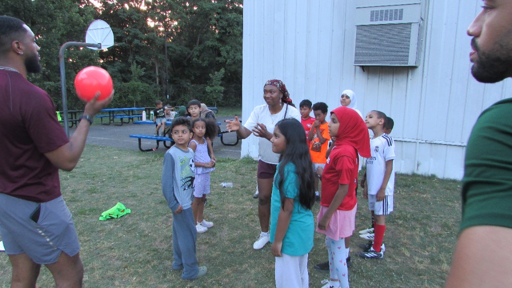 Group of SOS athletes on the soccer field