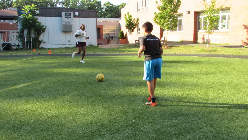 Community sports gathering with SOS participants
