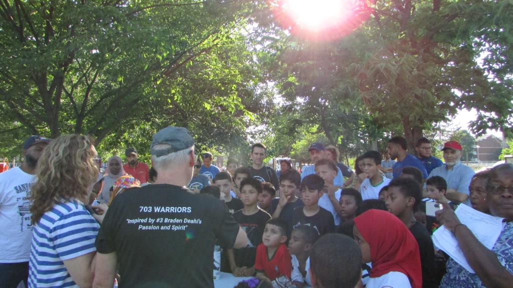 SOS community sports program on the grass