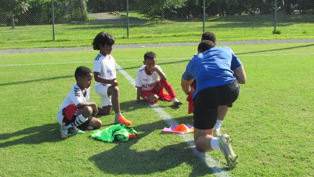 703 Warriors team practice outdoors