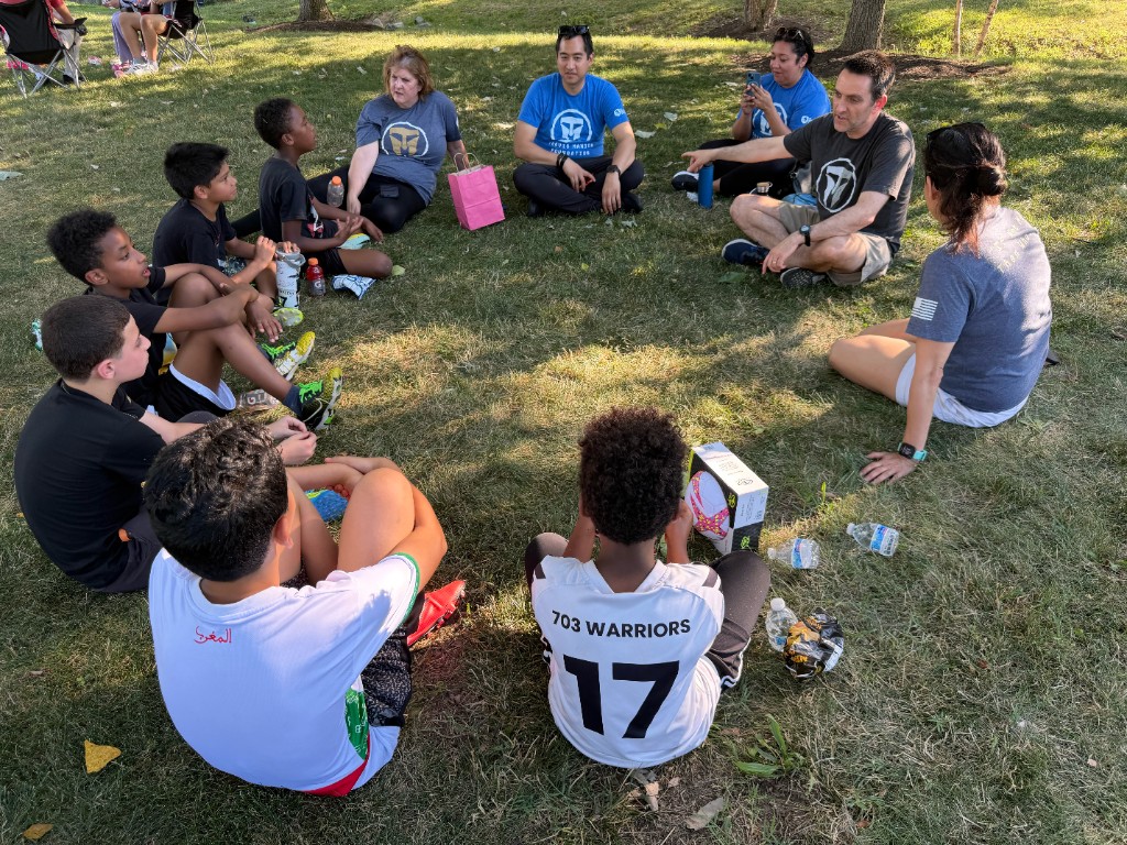 Outdoor team session with 703 Warriors